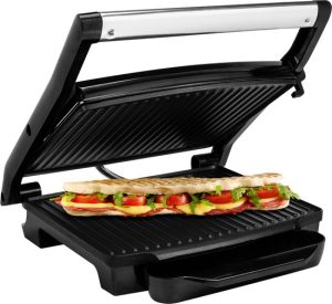 Princess Panini Grill 112415 – Contactgrill groot 30 x 24cm - Tosti apparaat - Grill apparaat - Zwevend bovendeksel – Verticaal opbergbaar - 2000W