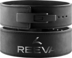 Reeva Zwart Lederen Powerlift Riem - Maat M - Lever Belt geschikt voor Crossfit