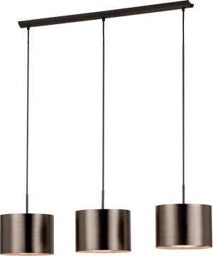 EGLO Saganto 1 - hanglamp - 3-lichts - E27 - bruin/koperkleurig