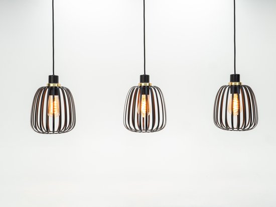 EGLO Pocicas Hanglamp - E27 - 106 cm - Zwart|Goud EGLO Pocicas Hanglamp - E27 - 106 cm - Zwart|Goud