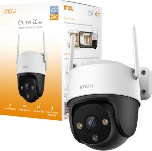 Cruiser 2C 2K Beveiligingscamera Voor Buiten - 2K Beeldkwaliteit - Panoramisch Draaien En Kantelen Voor Volledige Dekking - WiFi 6 - Slimme Kleuren Nachtzicht - Accurate Detectiebereik Tot 22m Voor Personen En 44m Voor Auto's - IP66 Weerbestendig