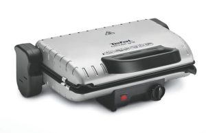 Tefal Minute Grill GC205012 Contactgrill - Barbecuestand - Regelbare temperatuur - Uitneembare Anti-aanbakplaten - Verticaal opbergen - 1600W - RVS