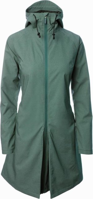 AGU SeQ Regenjas Dames – 2-in-1 Jas & Poncho – Waterdicht & Winddicht – Getailleerde Pasvorm – Groen - XS