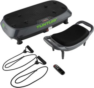 Tunturi Cardio Fit V20 Trilplaat - Incl. Fitnesstoel - Vibration plate - 30 Snelheden - 3 programma's - Vibratie en oscillatie - incl. gratis fitness app