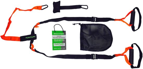 Tunturi - Suspension Trainer - Functional Training Suspension trainer - Sling trainer - Met Draagtas - Zwart/Oranje - Incl. gratis fitness app Tunturi - Suspension Trainer - Functional Training Suspension trainer - Sling trainer - Met Draagtas - Zwart/Oranje - Incl. gratis fitness app