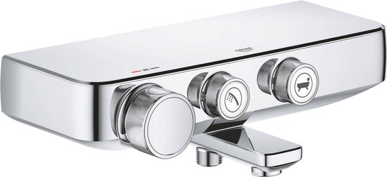 GROHE Grohtherm Smartcontrol Thermostatische Badkraan - 15cm - chroom - 34718000 GROHE Grohtherm Smartcontrol Thermostatische Badkraan - 15cm - chroom - 34718000