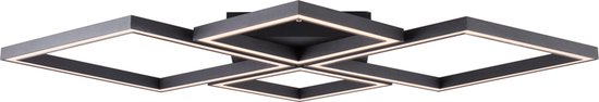 Brilliant Quon - Plafondlamp - LED 36W 2700K-6200K - Zwart Brilliant Quon - Plafondlamp - LED 36W 2700K-6200K - Zwart