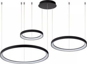 Lucide VIDAL - Hanglamp - Ø 78 cm - LED Dimb. - 1x120W 2700K - Zwart