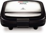 Tefal Croc Time SM193D - Tosti ijzer - Anti-aanbaklaag - 700 W - RVS