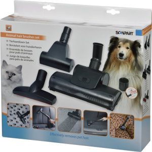 Scanpart stofzuigermonden voor dierenharen 32 en 35 mm - Voor het verwijderen van honden en katten haar - Cat and dog - Borstelset - Geschikt voor AEG Bosch Electrolux Miele Moulinex Nilfisk Philips Rowenta Siemens - Universeel - 3 stuks