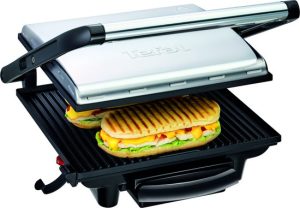 Tefal Inicio GC241D - Contactgrill - Anti-aanbaklaag - 2000W - RVS - Compact Design - Best uit de Test Consumentenbond April 2025