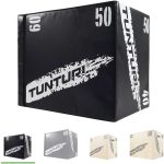 Tunturi Plyo Box Voor Krachttraining - Houten fitnesskist met soft cover gemaakt van EVA materiaal - Jumpbox 40/50/60cm - Incl. gratis fitnessapp
