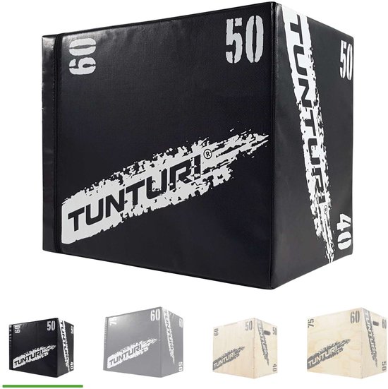 Tunturi Plyo Box Voor Krachttraining - Houten fitnesskist met soft cover gemaakt van EVA materiaal - Jumpbox 40/50/60cm - Incl. gratis fitnessapp Tunturi Plyo Box Voor Krachttraining - Houten fitnesskist met soft cover gemaakt van EVA materiaal - Jumpbox 40/50/60cm - Incl. gratis fitnessapp