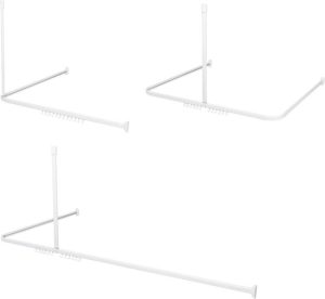 Sealskin - Easy Roll Douchegordijnstangset - Universeel - L en U vorm montage - 90x90x90 cm - Wit