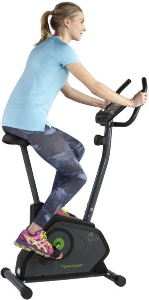 Tunturi Cardio Fit B30 Hometrainer - Fitness fiets met 8 weerstandsniveaus - Tablethouder - Hartslagfunctie en transportwielen