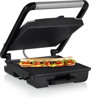Princess Panini Grill Pro 112425 – Contactgrill groot 30 x 27cm - Tosti apparaat - Grill apparaat - Zwevend bovendeksel – Regelbare thermostaat - 2000W