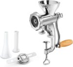 Tomado Metaltex - Jack 3 in 1 - Vleesmolen - Worstenmaker - Deegvorm - Aluminium - Vastmaken aan tafel