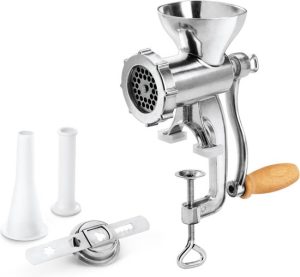 Tomado Metaltex - Jack 3 in 1 - Vleesmolen - Worstenmaker - Deegvorm - Aluminium - Vastmaken aan tafel