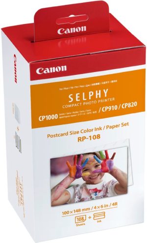 Canon RP-108 - Instant fotopapier - Inkt/papierset - Voor SELPHY CP-printers - Origineel - 10 x 15 cm formaat - 108 sheets