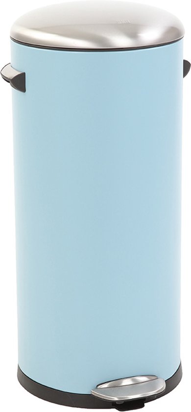 EKO - Belle Deluxe pedaalemmer 30 liter - Steel Plastic - licht blauw EKO - Belle Deluxe pedaalemmer 30 liter - Steel Plastic - licht blauw