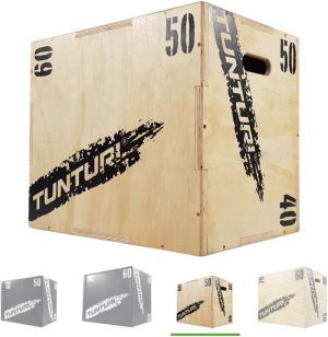 Tunturi Plyo Box voor krachttraining - Houten fitness kist - Jump box 40/50/60cm - Incl. gratis fitness app