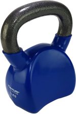 Tunturi Kettlebell - Vinyl - 12 kg - Blauw - Incl. gratis fitness app