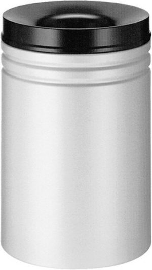 V-Part - Vlamdovende Prullenbak 50 liter - Grijs - Zwart - Staal