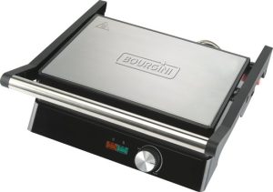 Bourgini Contact Grill Classic - Paninigrill en Tosti ijzer - Anti-aanbaklaag - Zwevend deksel - Grillapparaat - Contactgrill - RVS - BPA vrij