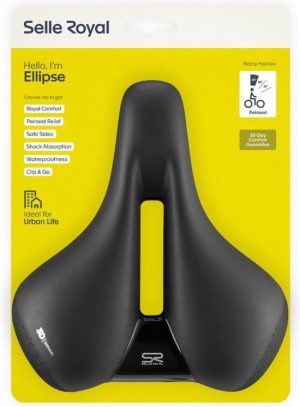 Fietszadel Selle Royal Ellipse Relaxed - Urban Life - zwart