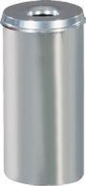 V-Part Vlamdovende papierbak 50 liter - RVS - Zilver
