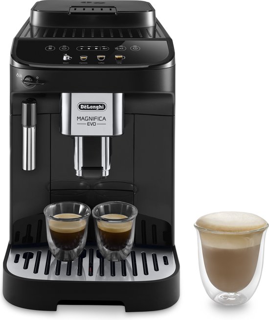 De’Longhi Magnifica Evo - volautomatische espressomachine - 4 one-touch recepten en handmatig stoompijpje - Zwart - ECAM290.21.B De’Longhi Magnifica Evo - volautomatische espressomachine - 4 one-touch recepten en handmatig stoompijpje - Zwart - ECAM290.21.B